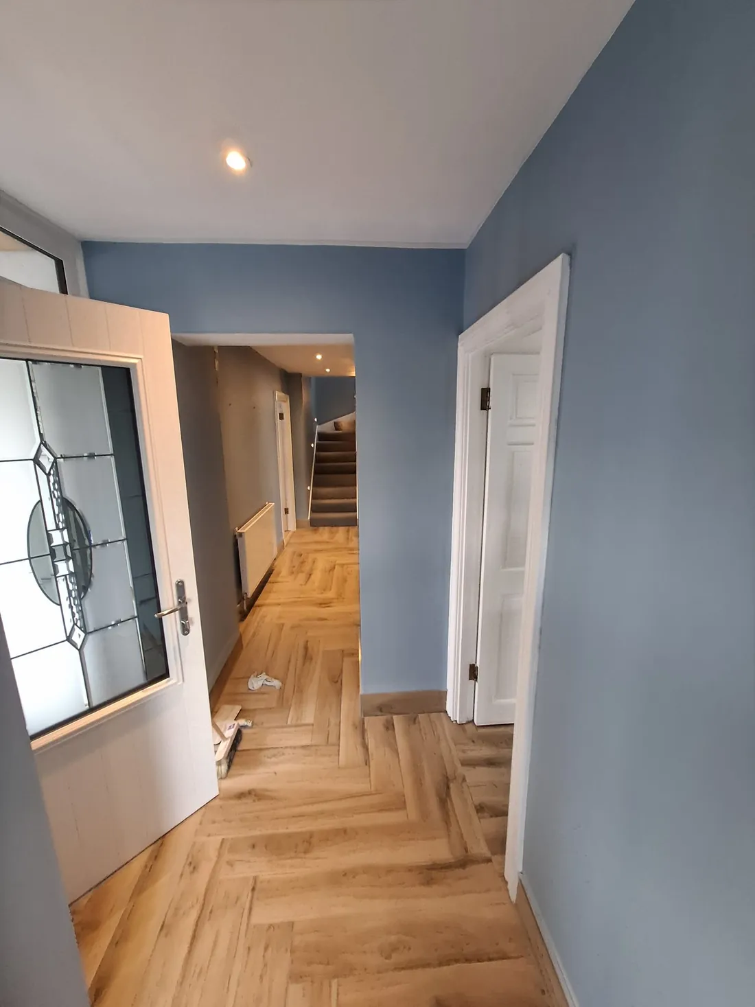 Bright open-plan interior painted in Dublin